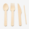 Wrapped Bamboo Cutlery Kit for Takeaway Meals Wrapped Bamboo Cutlery Kit for Takeaway Meals