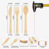Wrapped Bamboo Cutlery Set with Paper Napkin