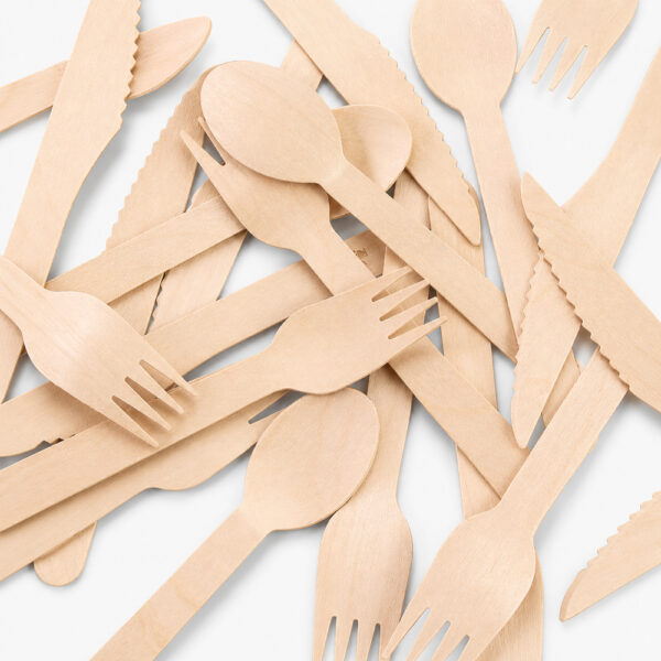 Wrapped Bamboo-Style Forks for Takeaway Meals Wrapped Bamboo-Style Forks for Takeaway Meals