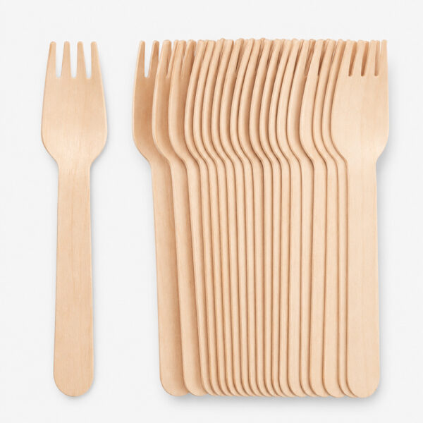 Wrapped Bamboo-Style Forks for Takeaway Meals Wrapped Bamboo-Style Forks for Takeaway Meals
