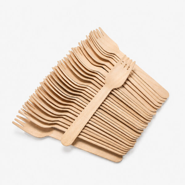 Wrapped Bamboo-Style Forks for Takeaway Meals Wrapped Bamboo-Style Forks for Takeaway Meals