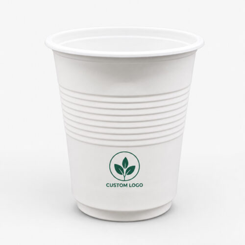 16 oz White Ribbed Disposable Beverage Cup 16 oz White Ribbed Disposable Beverage Cup