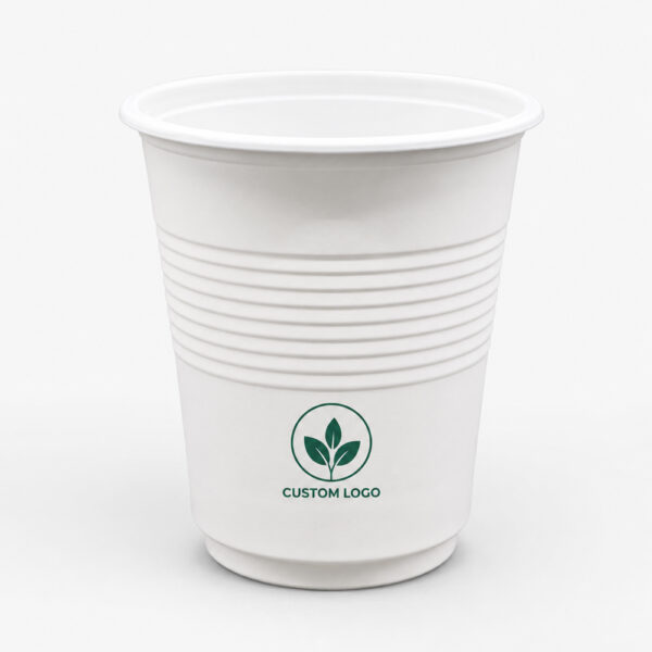 16 oz White Ribbed Disposable Beverage Cup