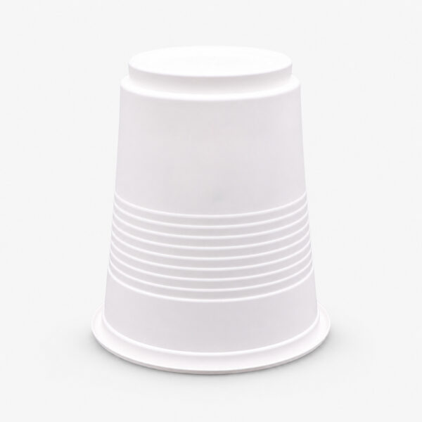 16 oz White Ribbed Disposable Beverage Cup