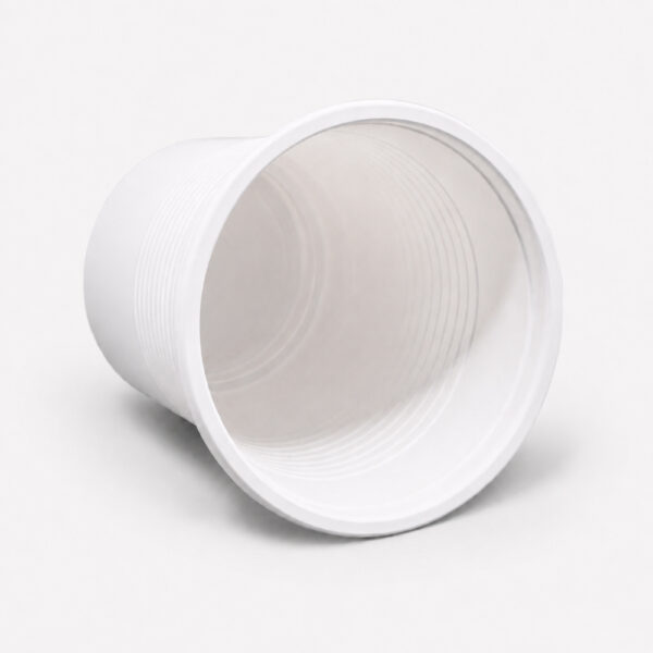 16 oz White Ribbed Disposable Beverage Cup