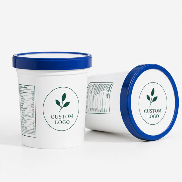 32oz Square PP Ice Cream Cup with Snap-On Lid 32oz Square PP Ice Cream Cup with Snap-On Lid