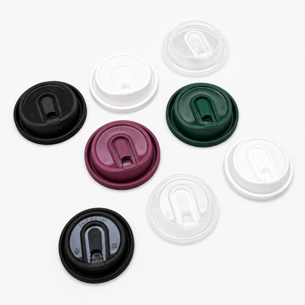 Assorted Sip-Through Cup Lids for Hot Drink Service