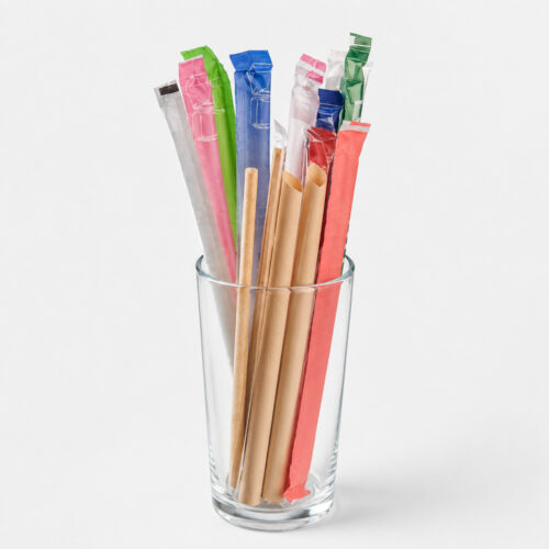 Assorted Wrapped Plastic Straws for Beverage Service Assorted Wrapped Plastic Straws for Beverage Service