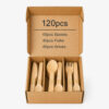 Bamboo Disposable Cutlery Set for Foodservice Use Bamboo Disposable Cutlery Set for Foodservice Use