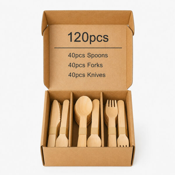 Bamboo Disposable Cutlery Set for Foodservice Use Bamboo Disposable Cutlery Set for Foodservice Use