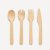 Bamboo Disposable Cutlery Set for Foodservice Use Bamboo Disposable Cutlery Set for Foodservice Use
