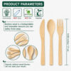 Bamboo Disposable Cutlery Set in Kraft Retail Box Bamboo Disposable Cutlery Set in Kraft Retail Box