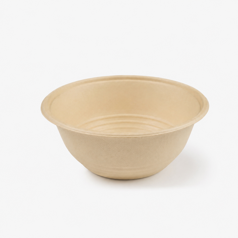 Bamboo Fiber Bowl with Clear Dome Lid for Salads