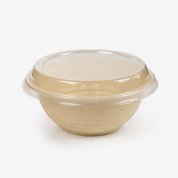 Bamboo Fiber Bowl with Clear Dome Lid for Salads Bamboo Fiber Bowl with Clear Dome Lid for Salads
