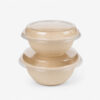 Bamboo Fiber Bowl with Clear Dome Lid for Salads Bamboo Fiber Bowl with Clear Dome Lid for Salads