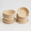 Bamboo Fiber Bowl with Fitted Lid for Takeaway Meals Bamboo Fiber Bowl with Fitted Lid for Takeaway Meals