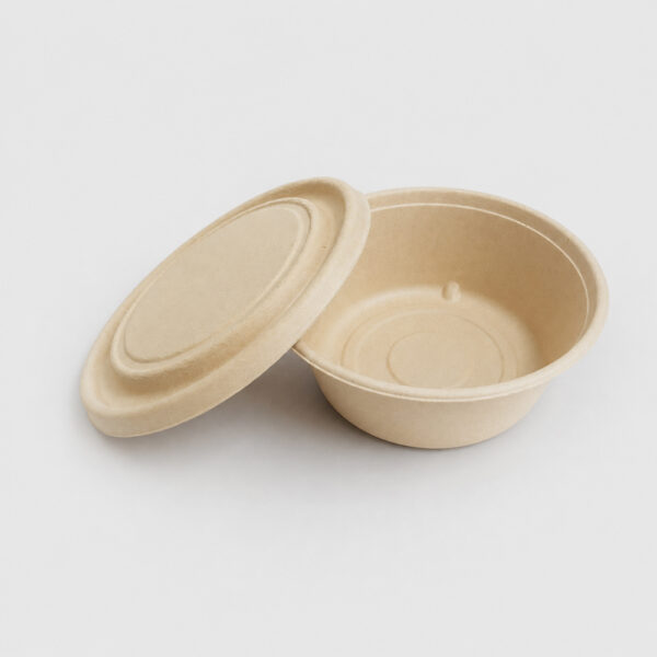 Bamboo Fiber Bowl with Fitted Lid for Takeaway Meals Bamboo Fiber Bowl with Fitted Lid for Takeaway Meals