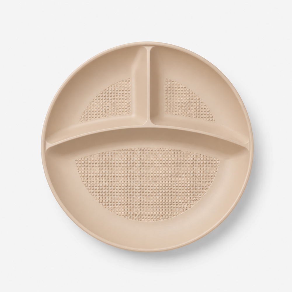 Bamboo Fiber Divided Plate for Portioned Meal Service