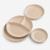 Bamboo Fiber Divided Plate for Portioned Meal Service