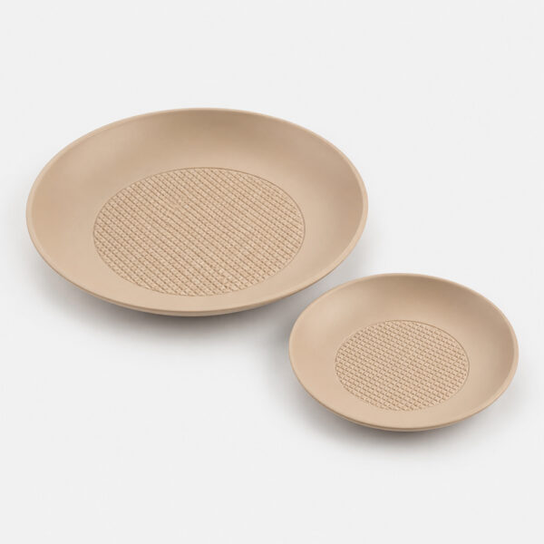 Bamboo Fiber Divided Plate for Portioned Meal Service