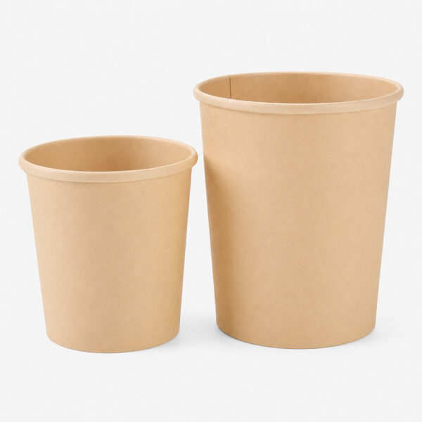 Bamboo Fiber Kraft Paper Soup Bowl with Vented Lid