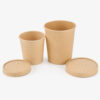 Bamboo Fiber Kraft Paper Soup Bowl with Vented Lid