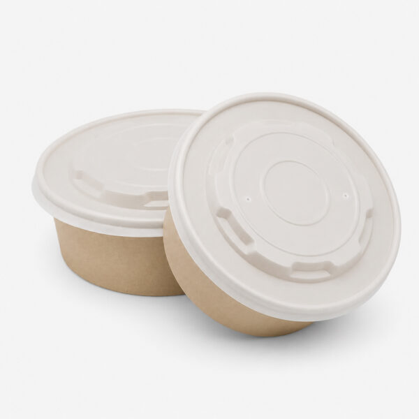 Bamboo Fiber Paper Bowl with Fitted Lid for Takeaway Bamboo Fiber Paper Bowl with Fitted Lid for Takeaway