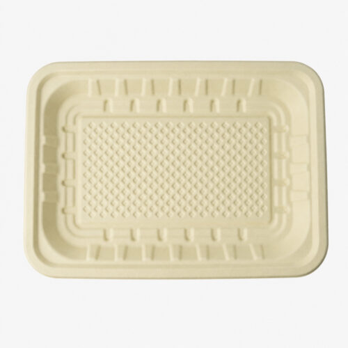 Bamboo Fiber Rectangular Tray for Fresh Food Packaging