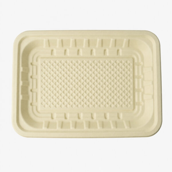 Bamboo Fiber Rectangular Tray for Fresh Food Packaging Bamboo Fiber Rectangular Tray for Fresh Food Packaging