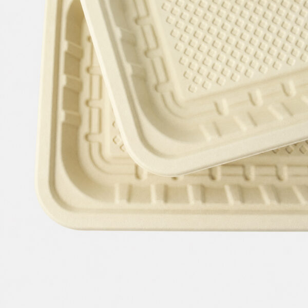 Bamboo Fiber Rectangular Tray for Fresh Food Packaging Bamboo Fiber Rectangular Tray for Fresh Food Packaging