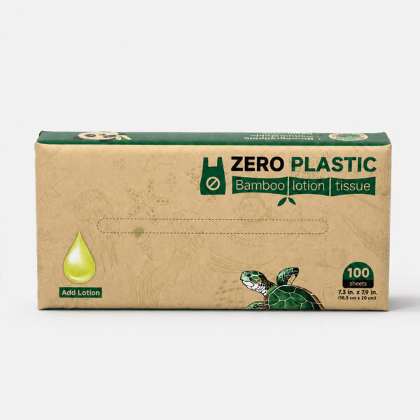 Bamboo Lotion Facial Tissue Soft Pack, 100 Sheets