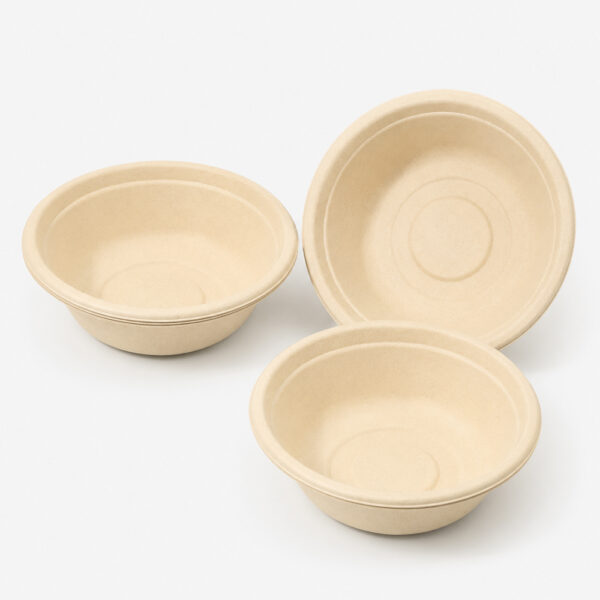 Bamboo Pulp Bowl with Fitted Dome Lid for Meals