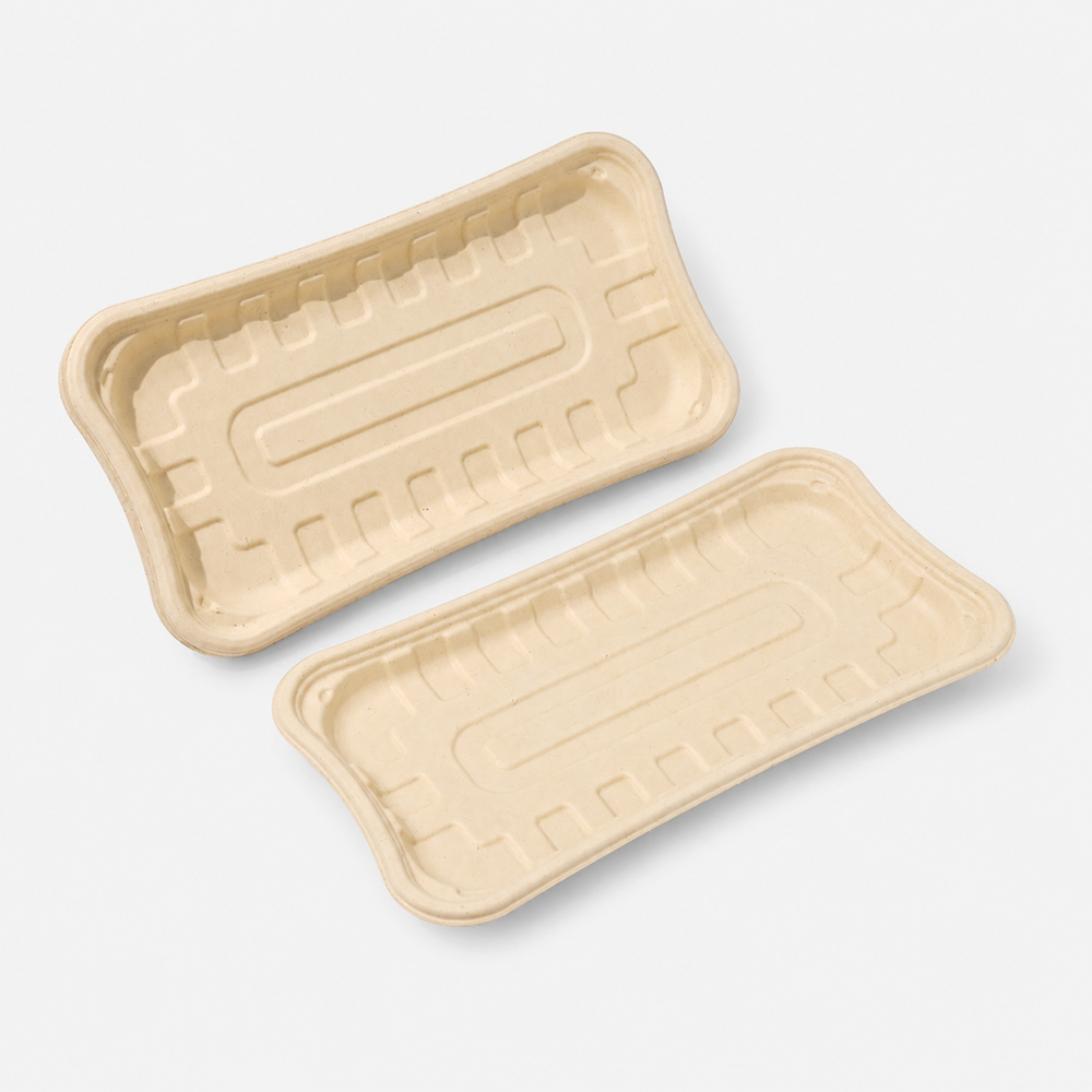 Bamboo Pulp Fresh Food Tray for Supermarket Produce