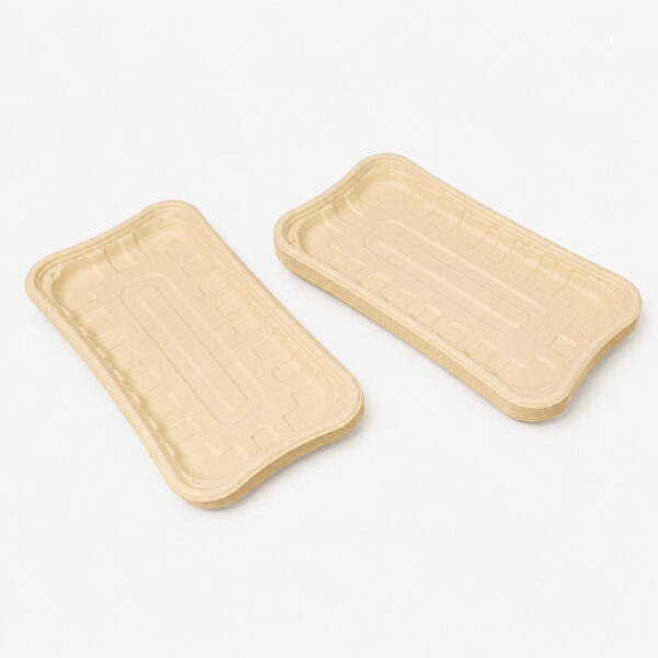Bamboo Pulp Fresh Food Tray for Supermarket Produce