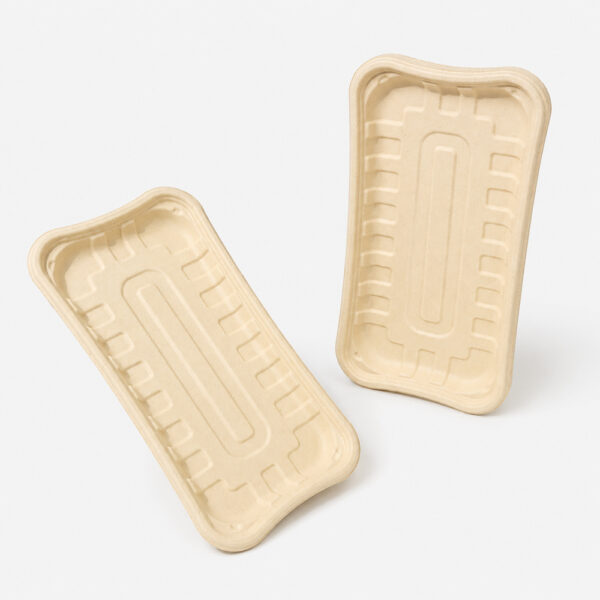 Bamboo Pulp Fresh Food Tray for Supermarket Produce