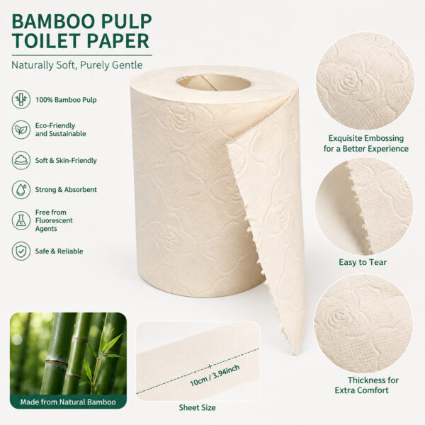 Bamboo Pulp Toilet Tissue Rolls for Wholesale Supply Bamboo Pulp Toilet Tissue Rolls for Wholesale Supply