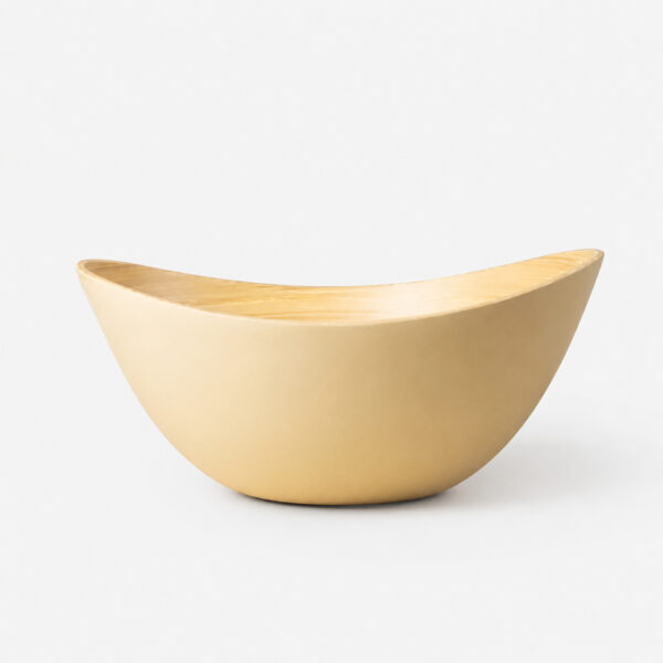 Bamboo Serving Bowl with Curved Rim and Side Handles Bamboo Serving Bowl with Curved Rim and Side Handles