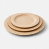 Bamboo-Style Disposable Plate for Catering Service