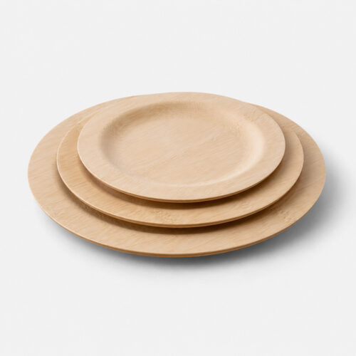 Bamboo-Style Disposable Plate for Catering Service Bamboo-Style Disposable Plate for Catering Service