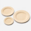 Bamboo-Style Disposable Plate for Catering Service