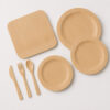 Bamboo-Style Disposable Plates for Event Catering