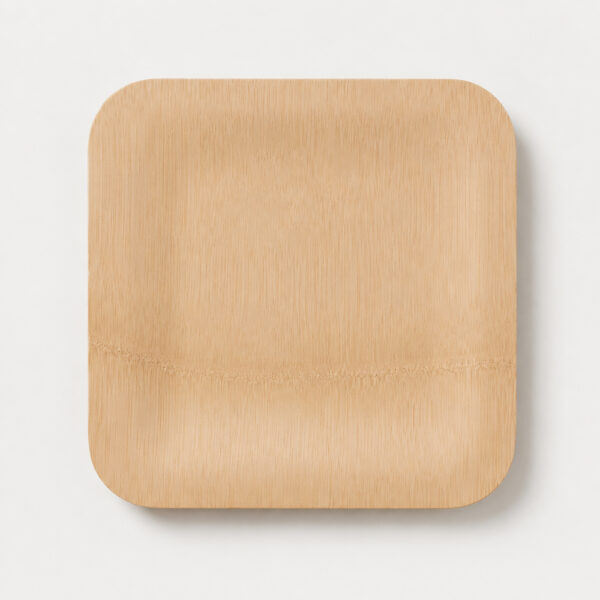 Bamboo-Style Disposable Plates for Event Catering