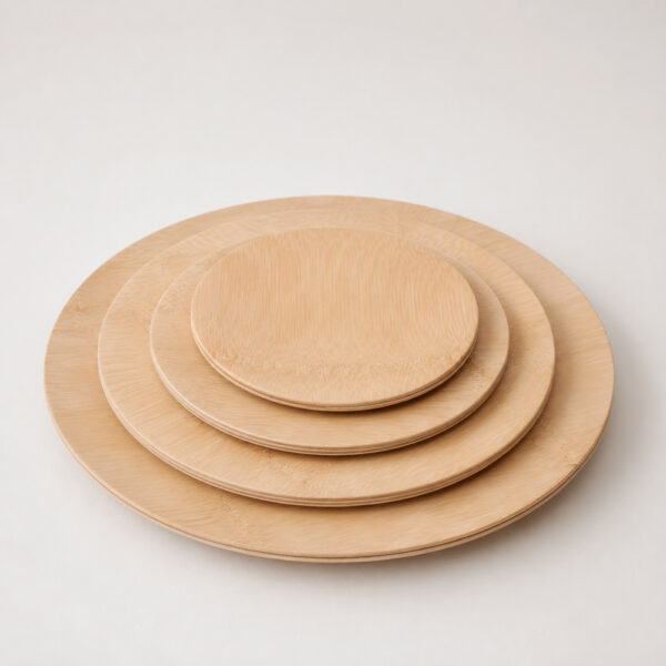 Bamboo-Style Disposable Plates for Event Catering