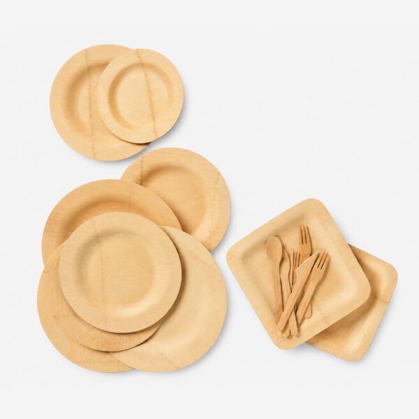 Bamboo-Style Plates for Catering Events Bamboo-Style Plates for Catering Events