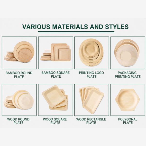 Bamboo-Style Plates for Catering Events Bamboo-Style Plates for Catering Events