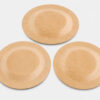 Bamboo-Style Round Plate for Buffet Service