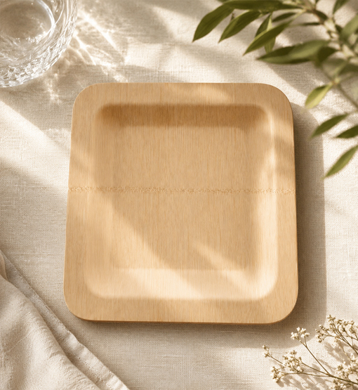 Bamboo appetizer plates for catering and bulk event supply