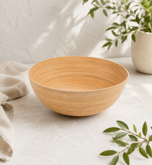 Bamboo bowls for takeaway, deli counters, and event service