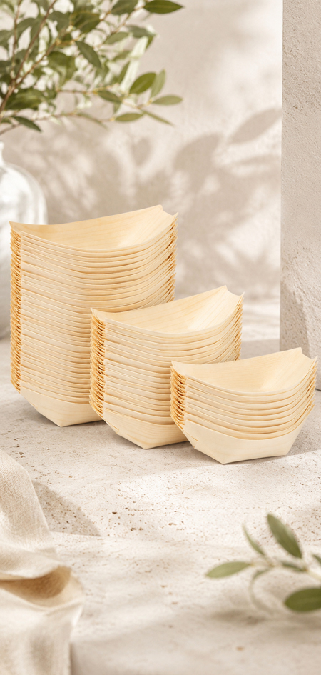 Bamboo fiber foodservice trays for importers and wholesalers
