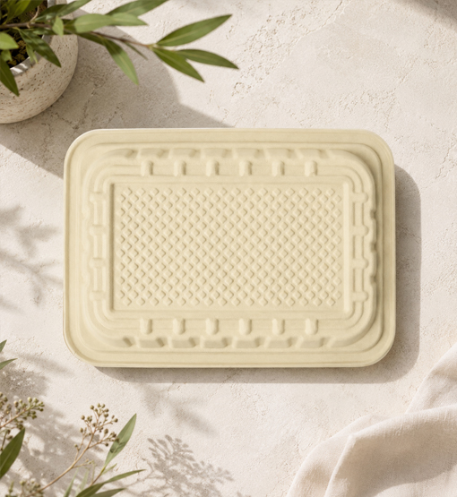 Bamboo fiber tray manufacturer for bulk catering supply
